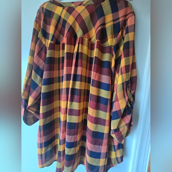 Torrid Harper Georgette Plaid top - Picture 9 of 11